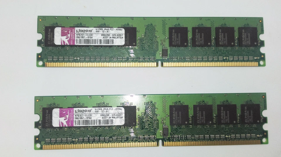 Memoria de escritorio Kingston Hynix 3 GB (512 MB x6) RAM PC2-4200U PC2-5300U DDR2 1Rx8 Foto 2 de 4