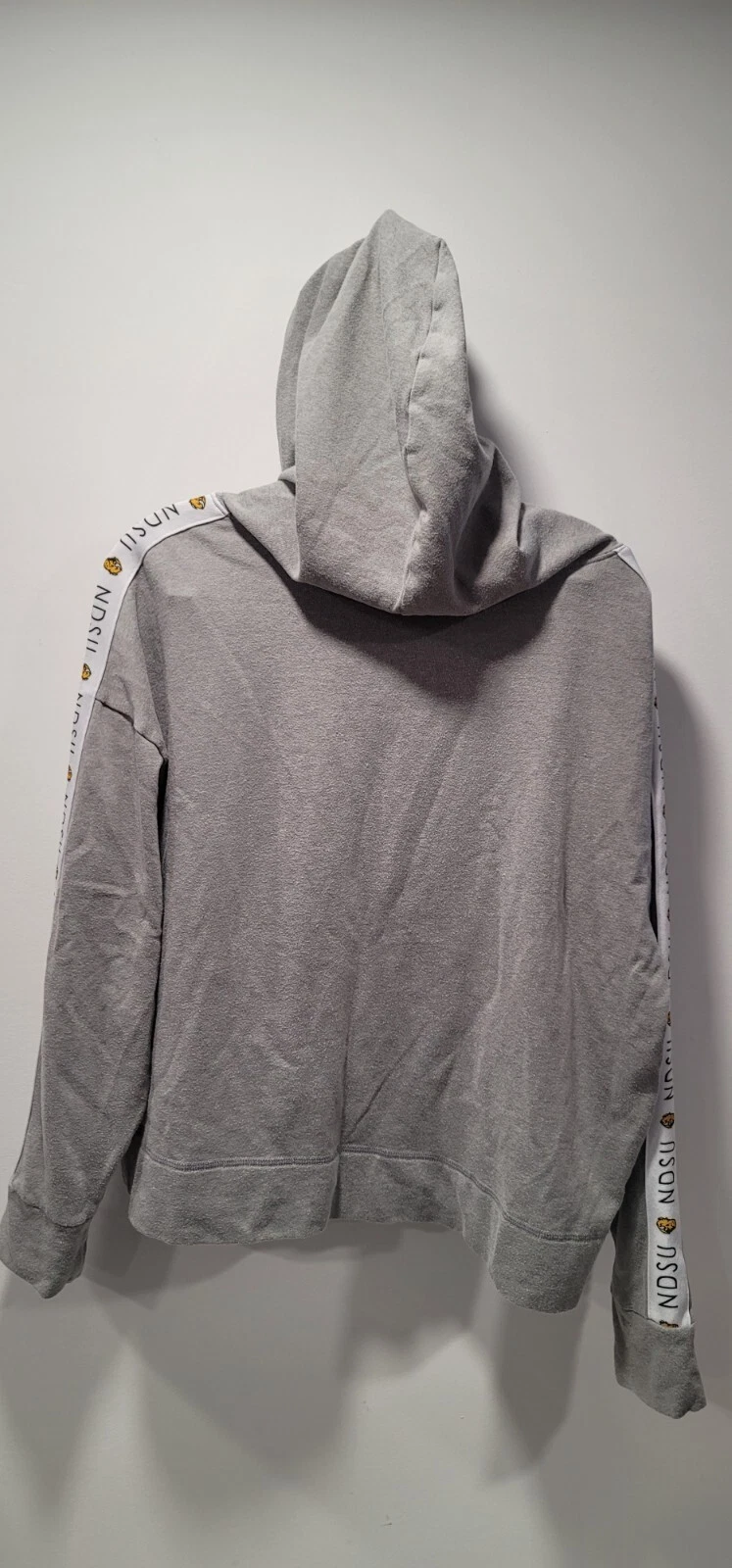 UNDERCOVER Felpa donna rosa Victoria's Secret manica lunga full zip con cappuccio NDSU bisonte L