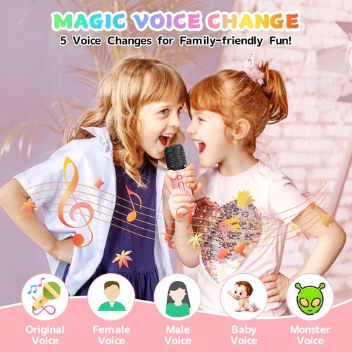 System karaoke z 2 mikrofonami Bluetooth Maszyna do karaoke Prezenty dla dzieci DHL - Zdjęcie 3 z 12