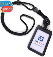 Breakaway Lanyard ID Badge Holder Heavy Duty Retractable Badge Reel with Hard Pl