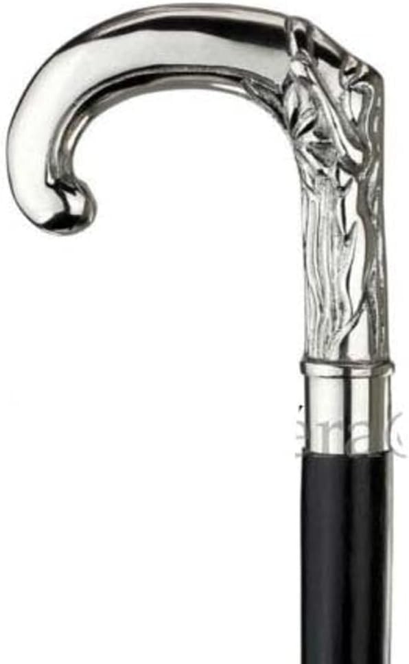 Beautiful Solid Chrome Head Handle Victorian Hand… - image 1