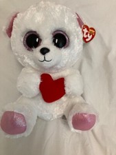 Ty Beanie Boos- SWEETLY THE VALENTINES BEAR 9" MEDIUM  NEW MWMT's