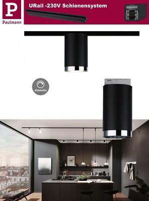 Paulmann URail LED Einzel Spot Tube GU10 Schwarz matt ohne Leuchtmittel max 10W