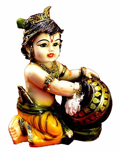 Statua idolo bambino Krishna per adorazione/pooja - Foto 2 di 4
