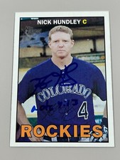 Nick Hundley Signed 2016 Topps Heritage Card #5 COA Rockies Padres Giants As
