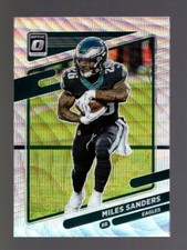 2021 OPTIC PREMIUM BOX SET WAVE PRIZM #10 MILES SANDERS /299 EAGLES QTY W/LINE