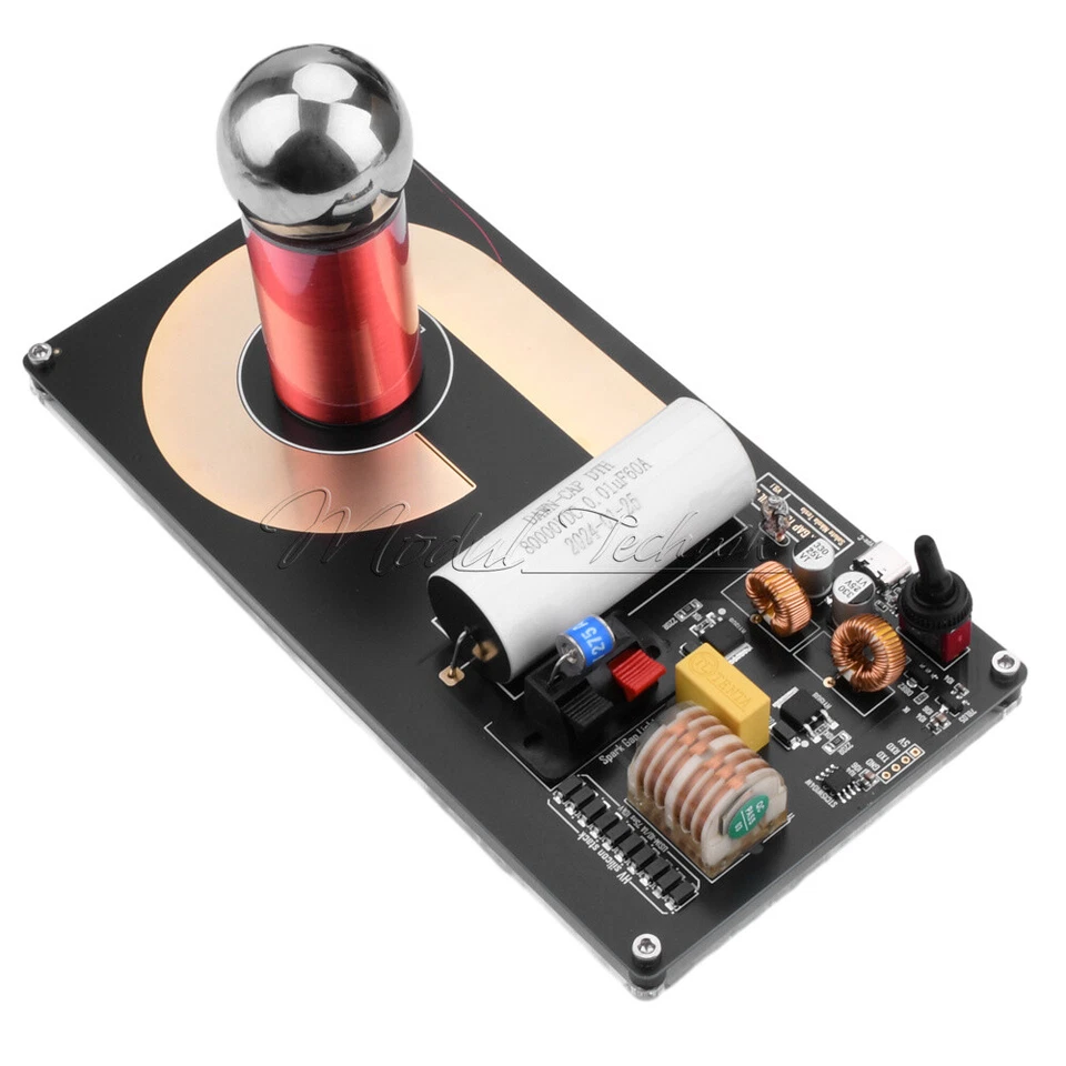 Mini Classic Gap Spark Tesla Coil Artificial Lightning Generator Arc Fountain - Bild 2 von 4