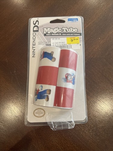 Nintendo DS Magic Tube Super Mario & Luigi Cartridge Holder Video Game Case