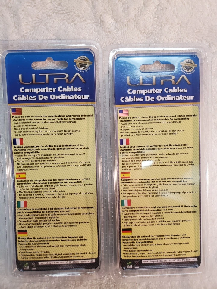 2 Pack-Ultra Computer Cables 6" Pass  Power Cable 4-pin Molex To 4-pin Floppy - Image 2 of 3