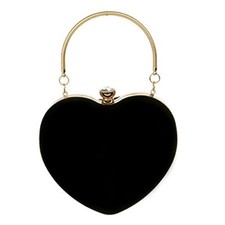 Women Heart Shaped Handbag Mini Clutch Chain Purse Chic Shoulder HandBag Tote
