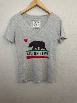 CA Love Bear California Vacation Souvenir Graphic T Shirts Size L