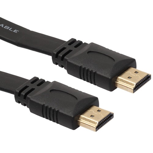 Cable HDMI plano PREMIUM de 1 m v2.0 alta velocidad UltraHD 4K 2160p 3D cable de plomo HDMI - Imagen 3 de 3