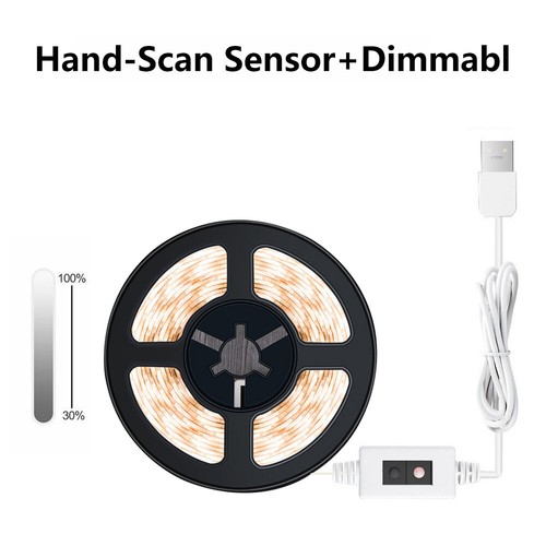 LED Schrank Streifen Leuchten Schrank unter Küchentheke Hand Sweep Sensor Beleuchtung - Bild 8 von 24