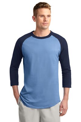Sport-Tek T200 Men's Cotton Colorblock Raglan Sleeve Sports Jersey T-Shirt