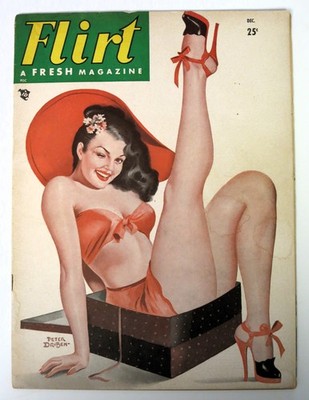 FLIRT A Fresh Magazine Vol. 1, #6, December 1948 Peter Driben Sexy Cover VINTAGE