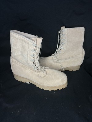 WELLCO Military Combat Boots Cold Weather Desert Tan Mens 12.5 R Vibram Sole
