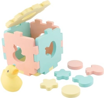 Hashy TOPIN Hashy pädagogisches Spielzeug sicheres weiches Badepuzzle mit Ente