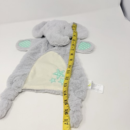 Animal Adventure Elephant Lovey Plush Baby Blanket Green Dot Stars Knotted - Picture 9 of 10