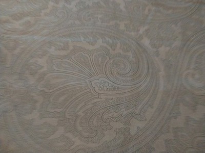 Slate Blue Cotton Fabric Black Outlined Floral Cotton Fabric 60'' X 36''
