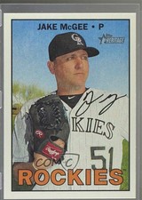 2016 Topps Heritage High Number Flip Stock Glossy Back Jake McGee #605 0j6