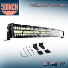 50" 288W Triple Row LED Light Bar Flood Spot Combo Beam for UTV Trucks