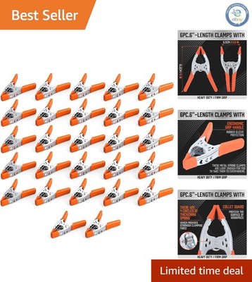 Versatile 27-Piece 6-Inch Spring Clamp Set - Ideal for Carpentry and Crafts