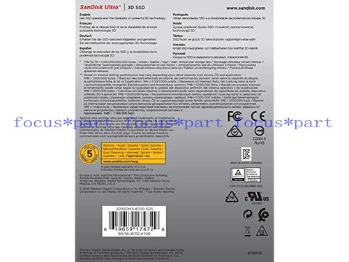 SanDisk Ultra 3D 2,5 pouces SSD 250 Go SATA III 3D NAND disque SSD interne - Photo 8/8