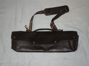 BROWN FAUX LEATHER FLUTE CASE COVER for YAMAHA GEMEINHARDT BUFFET ARMSTRONG ETC.