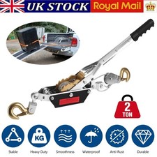 2 Ton Dual Gear Power Puller Heavy Duty 2 Hook Cable Puller Hand Winch Turfer