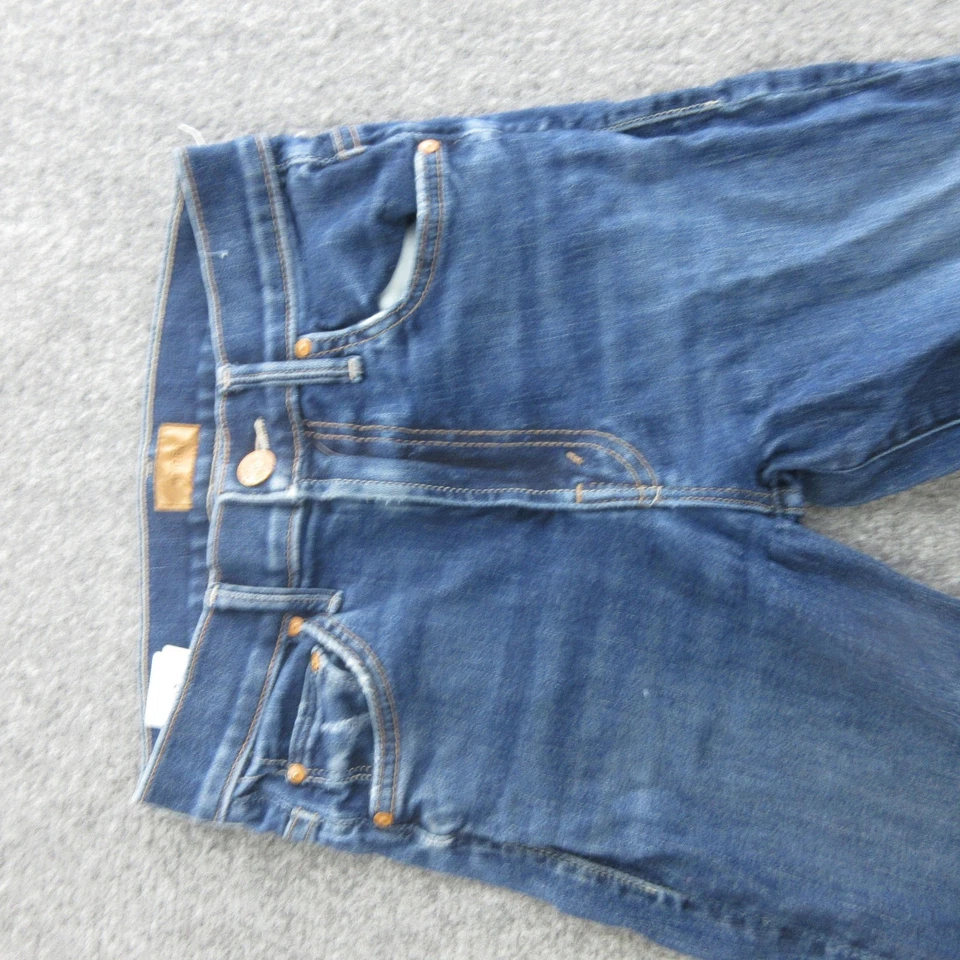 Mother Jeans Womens 24 Blue The Insider Crop Step Fray High Rise Raw Hem Denim - Image 4 of 4