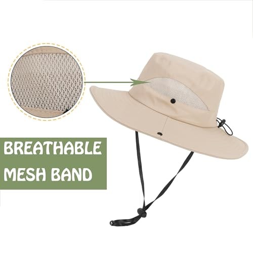 Boys-Girls Summer Wide-Brim Sun-Hat UV-Protection for Kids Toddler Fishing