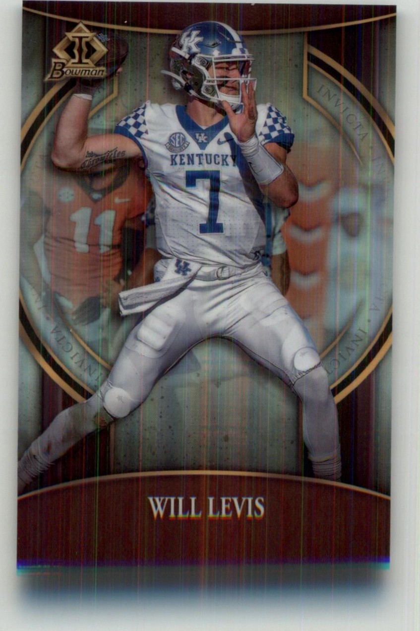 2022 Bowman University Chrome Will Levis Invicta #BI-7 Kentucky Wildcats