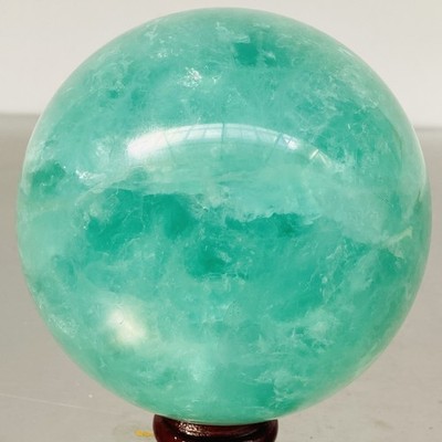 1960G Natural green fluorite Quartz Sphere Crystal Energy Ball Reiki Healing