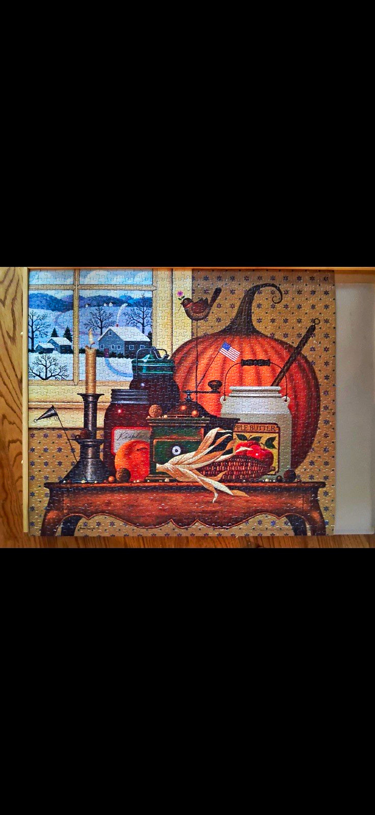 Charles Wysocki Milton Bradley Hasbro Puzzle Pumpkin Still Life 2007 Discont.
