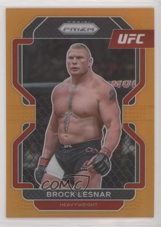 2022 Panini Prizm UFC Orange Prizm 67/99 Brock Lesnar #159 0b5q