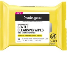 Neutrogena Gentle Facial Cleansing Wipes Ultra-Soft Micellar NEW PRODUCT