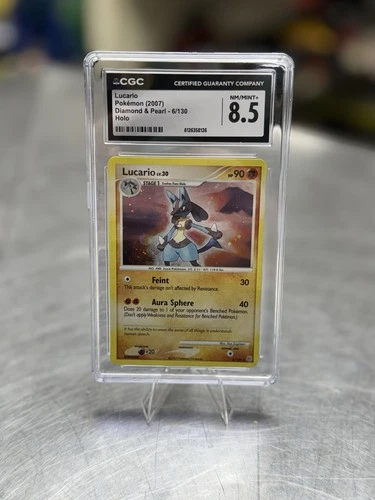 CGC 8.5 Lucario 2007 Diamond & Pearl 6/130 Holo Pokemon Card