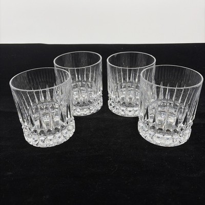Nachtmann Astra Crystal Old Fashioned Whiskey Rocks Glasses Set of 4 Vintage