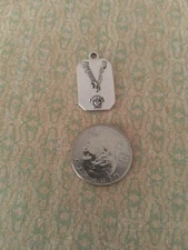 Silver One Pc Versace Zipper Pull Charm 