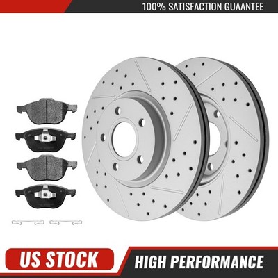 6PCS Front Disc Rotors Brake Pads For 2013-2017 2018 Ford Escape C30 C70 S40 V50