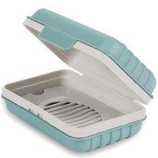 Portable Soap Container, Leak Proof Travel Soap Case With Lid, For Gym Bag, Blue