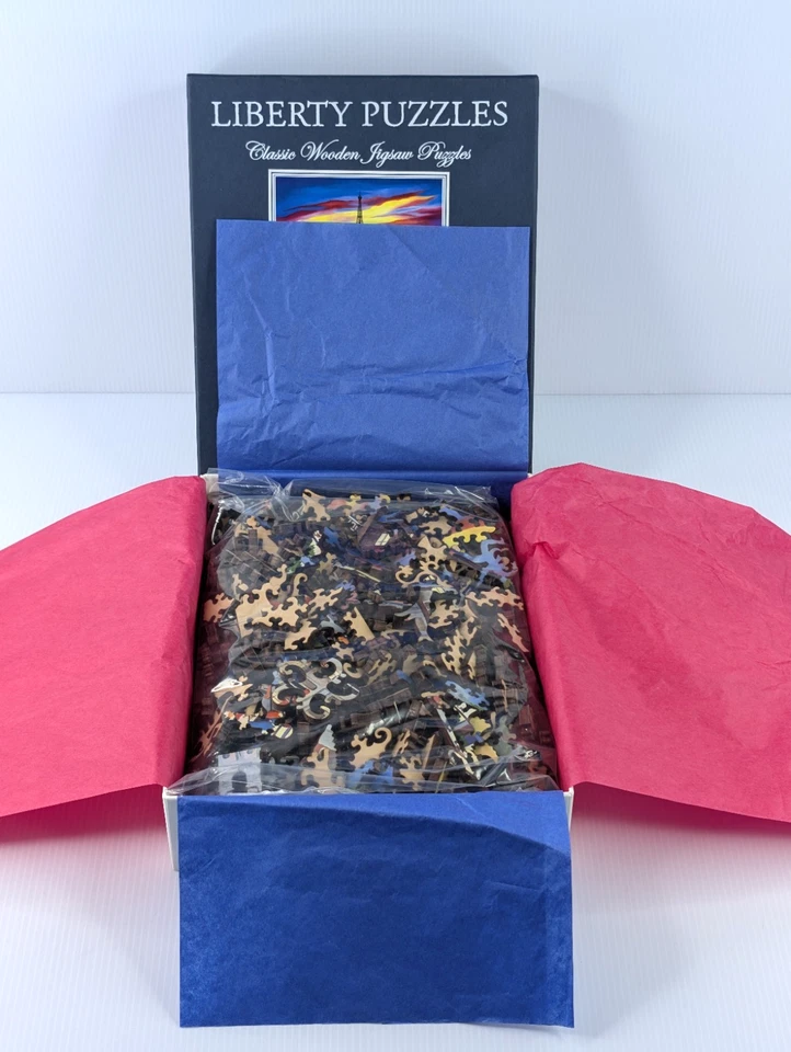 Liberty Puzzles "April in Paris," Linnea Pergola Wooden Jigsaw Puzzle COMPLETE - Image 3 of 4