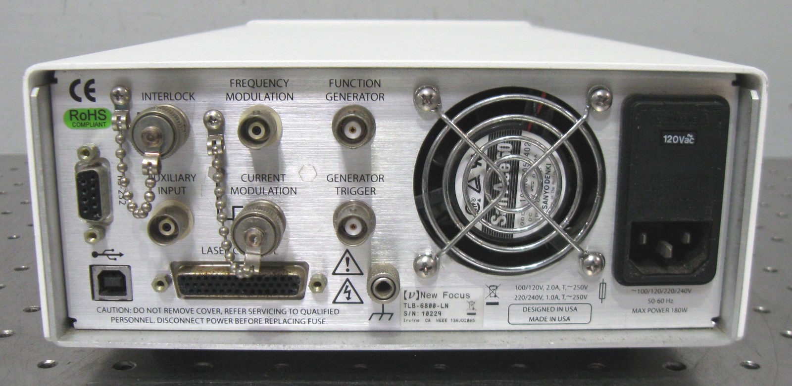 C200881 New Focus TLB-6800-LN Tunable Laser Controller w/ Key
