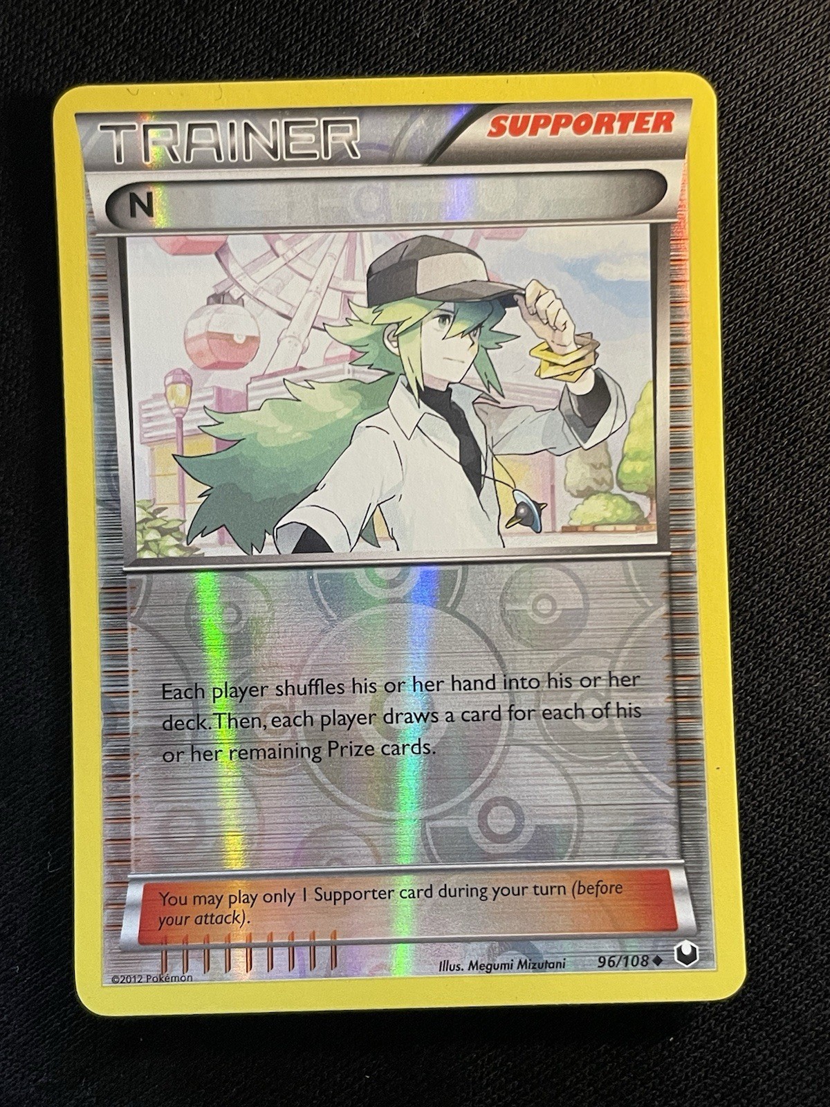 N (Supporter) 96/108 Dark Explorers Reverse Holo LP Condition
