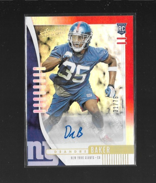 Deandre Baker Panini Absolute #175 Signature
