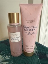 Victoria  s Secret Mist And Lotion Set In Glazed Petals And Berries-new/sealed