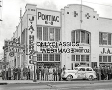 1936 HERZOG PONTIAC 8x10 PHOTO SAN FRANCISCO CA AUTO NEON SIGNS SALES SERVICE