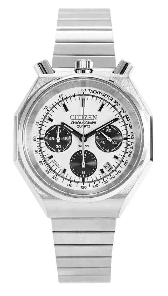 Reloj para hombre Citizen Tsuno cabeza de toro cronógrafo esfera plateada cuarzo AN3700-62A