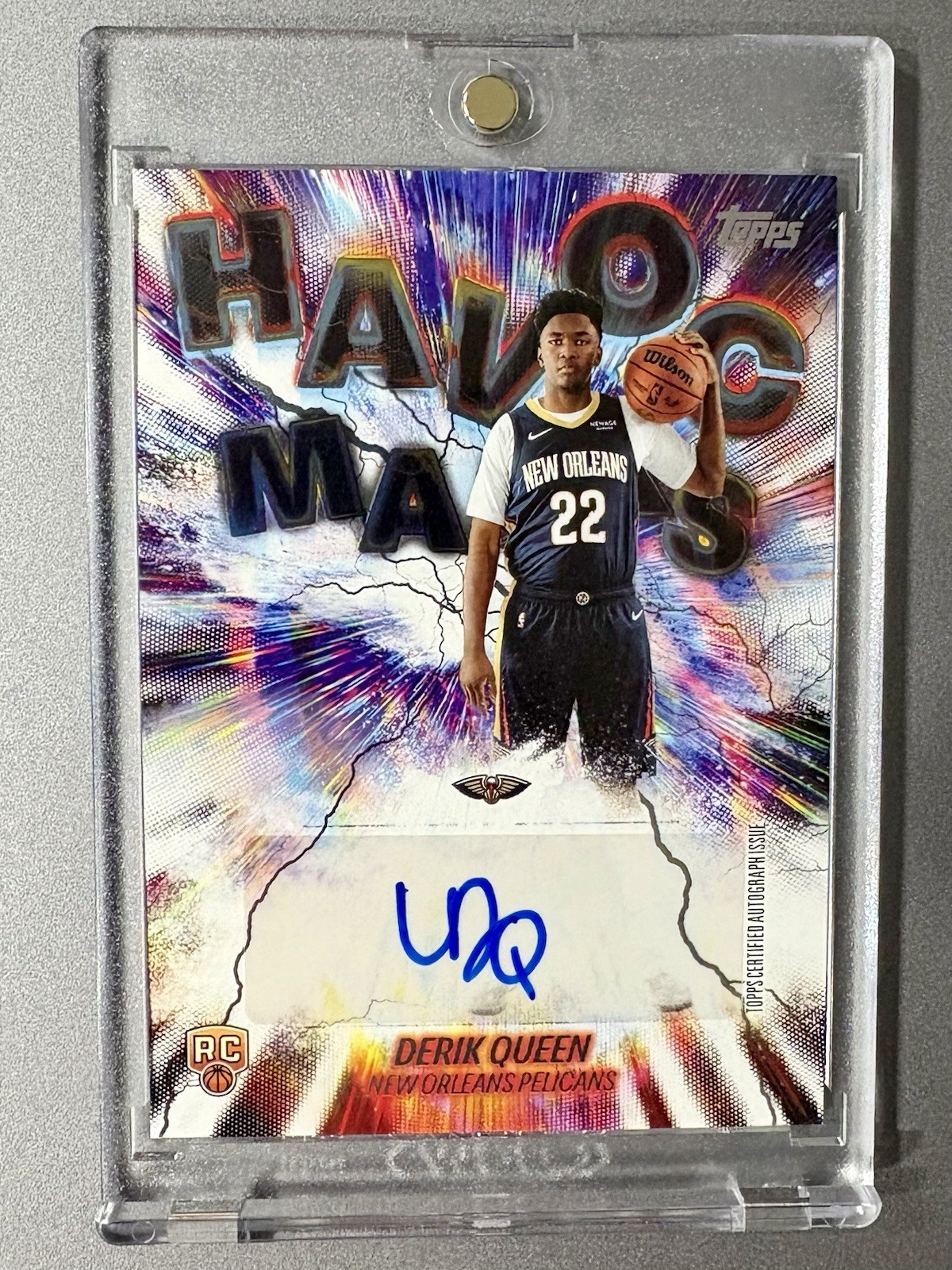 2025-26 Topps Basketball Derik Queen Havoc Marks Rookie Auto Autograph