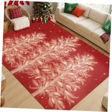 Christmas Area Rug 4x6 Washable Rugs for Living Room Christmas Tree Print